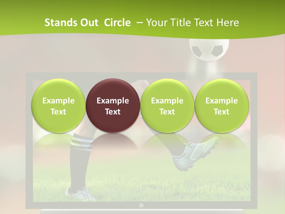 Entertainment Football Monitor PowerPoint Template