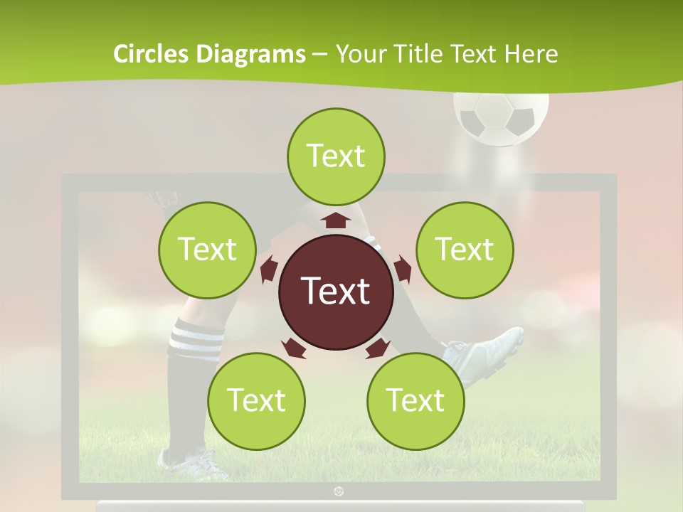 Entertainment Football Monitor PowerPoint Template