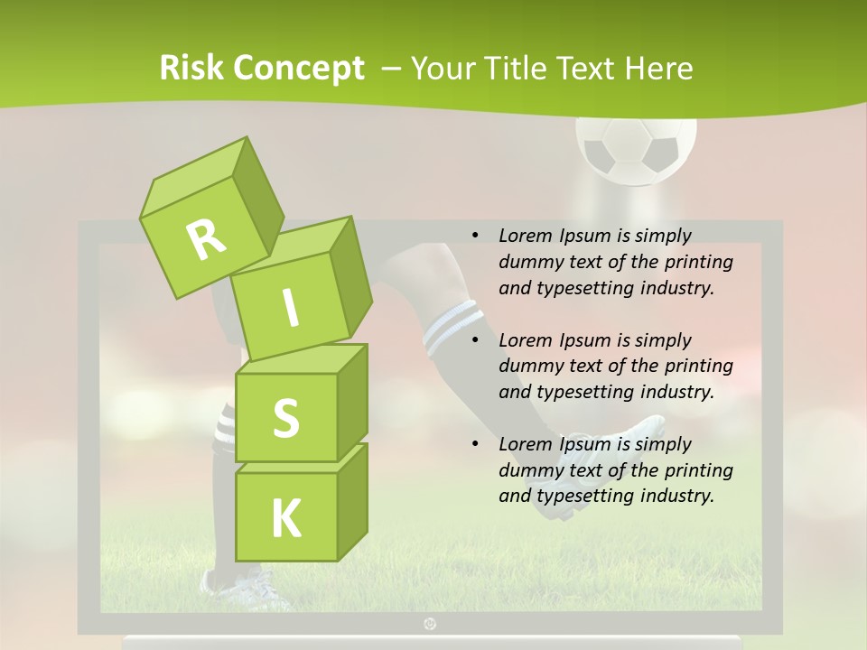 Entertainment Football Monitor PowerPoint Template