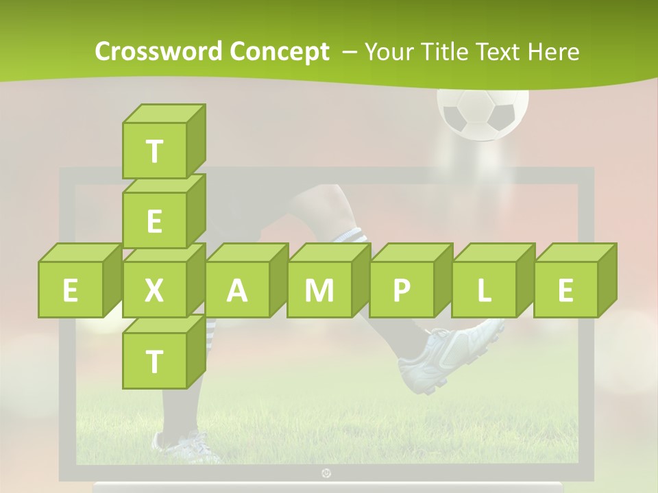 Entertainment Football Monitor PowerPoint Template
