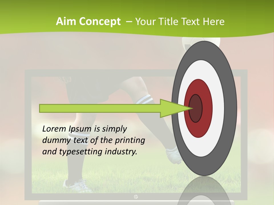 Entertainment Football Monitor PowerPoint Template