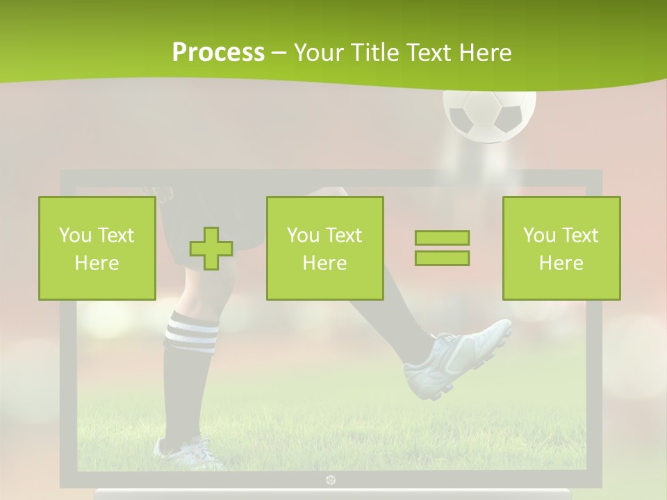 Entertainment Football Monitor PowerPoint Template