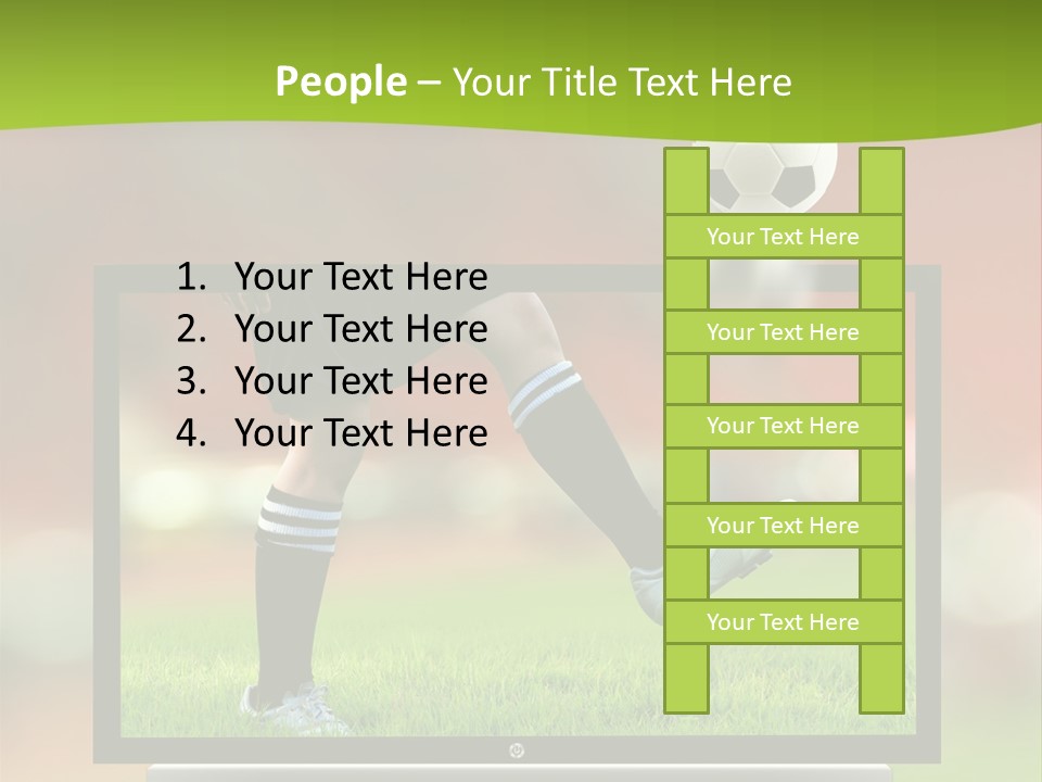 Entertainment Football Monitor PowerPoint Template