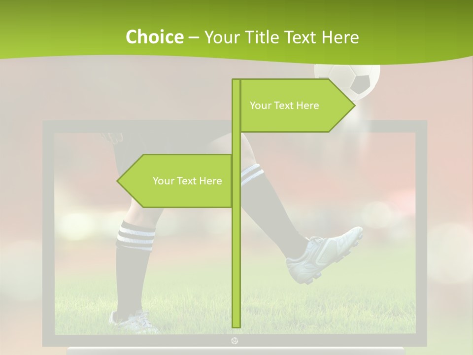 Entertainment Football Monitor PowerPoint Template