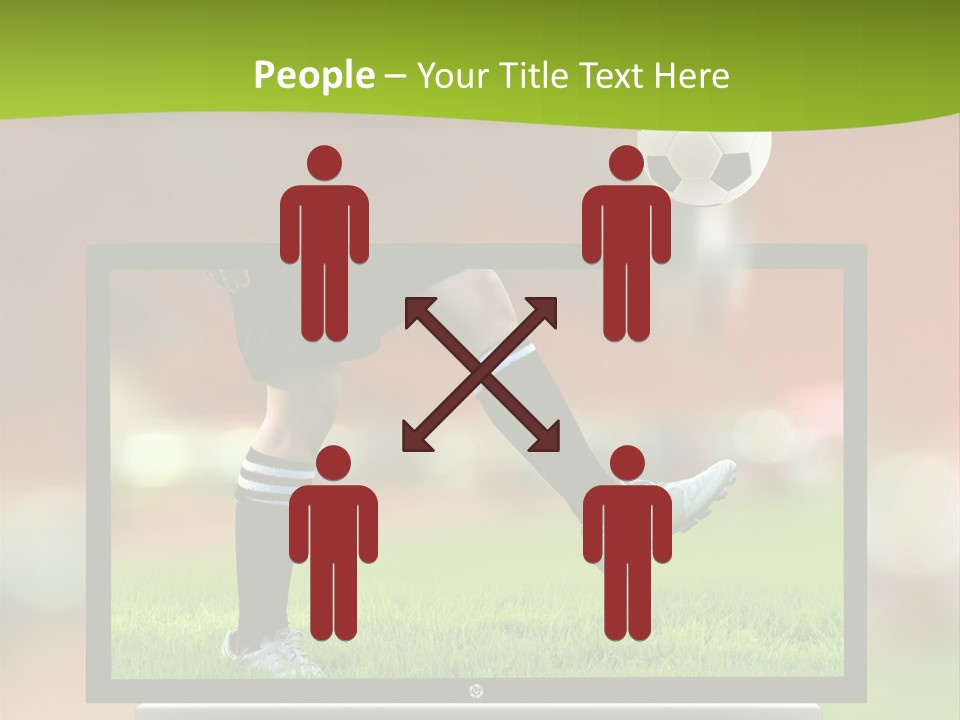 Entertainment Football Monitor PowerPoint Template