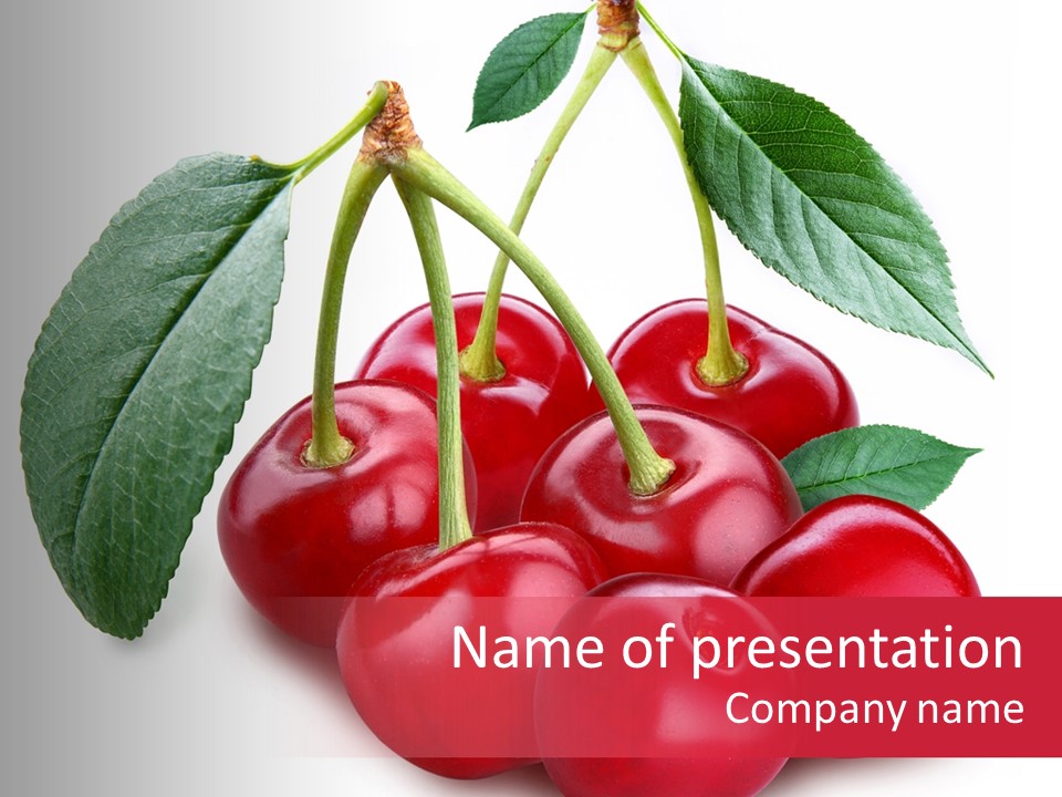 Garden Berry Dessert PowerPoint Template