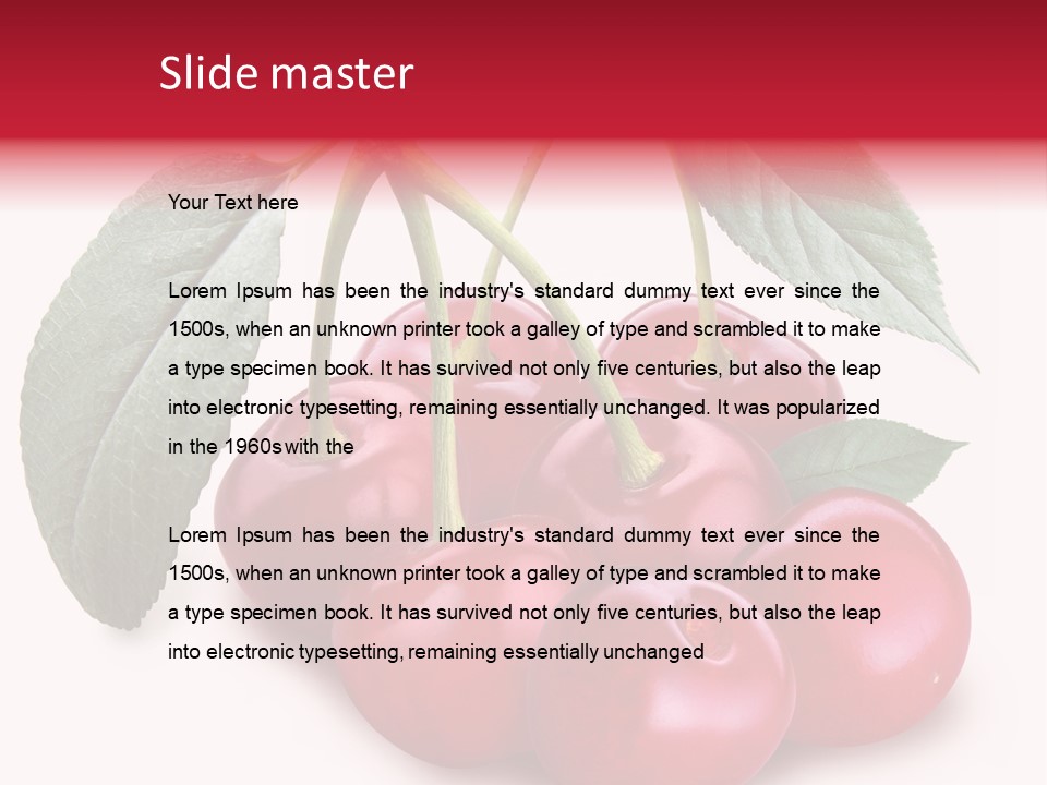 Garden Berry Dessert PowerPoint Template