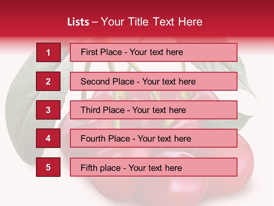 Garden Berry Dessert PowerPoint Template