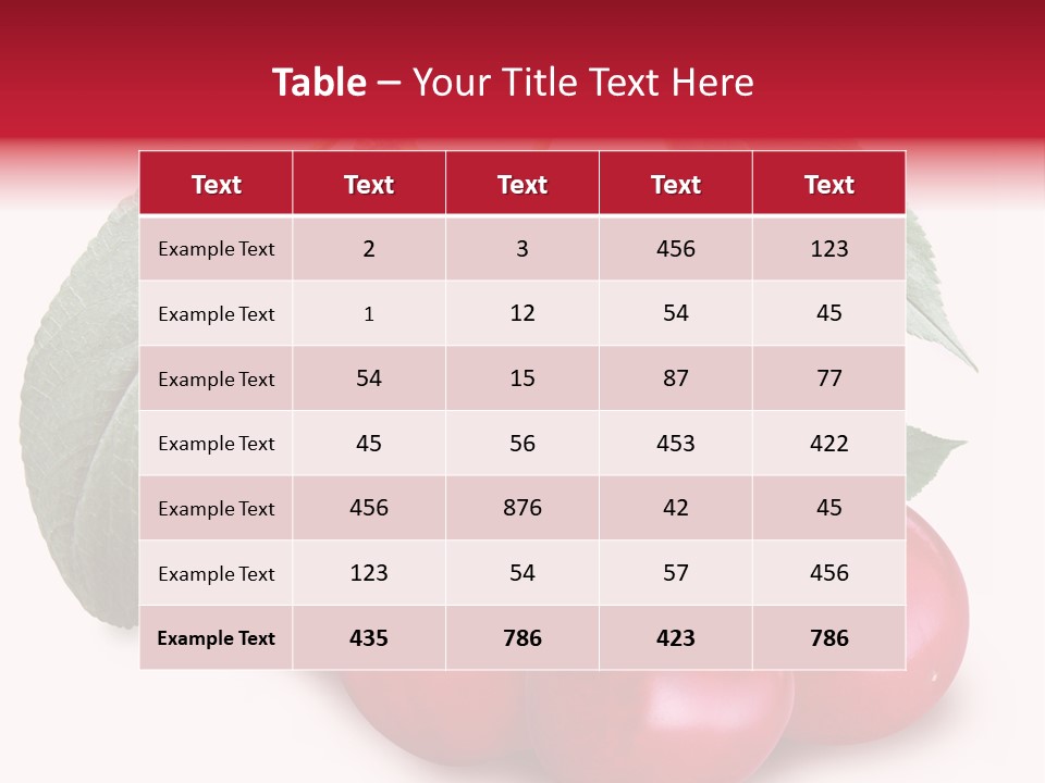 Garden Berry Dessert PowerPoint Template