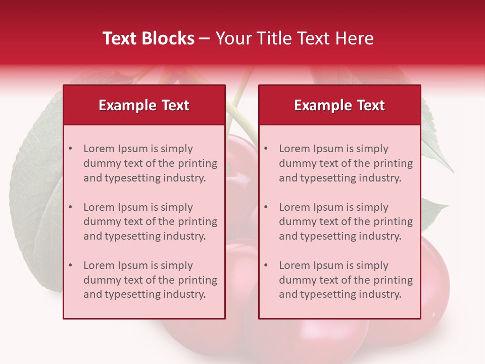 Garden Berry Dessert PowerPoint Template