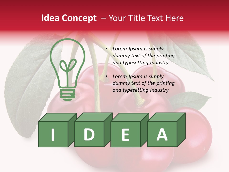 Garden Berry Dessert PowerPoint Template