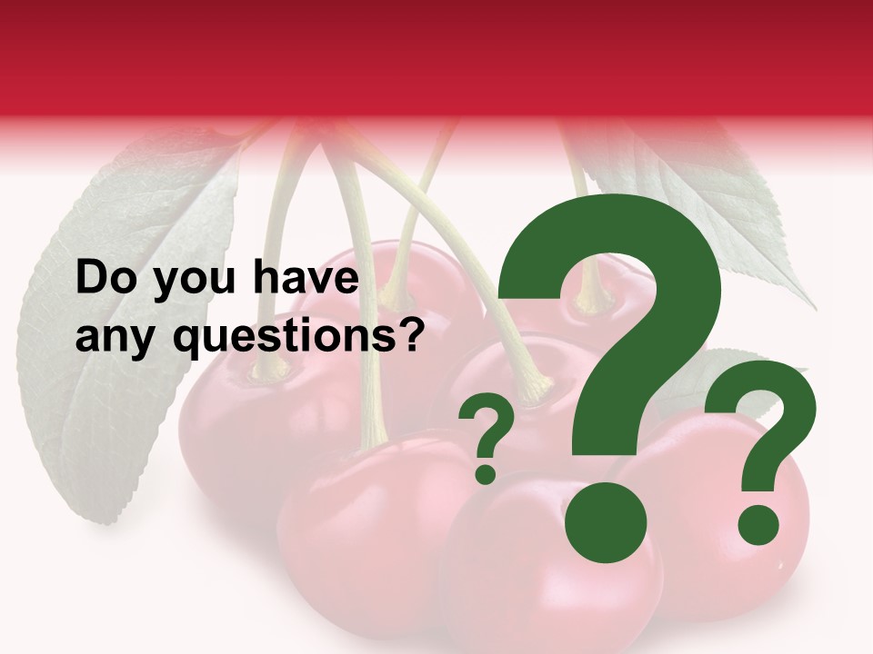 Garden Berry Dessert PowerPoint Template