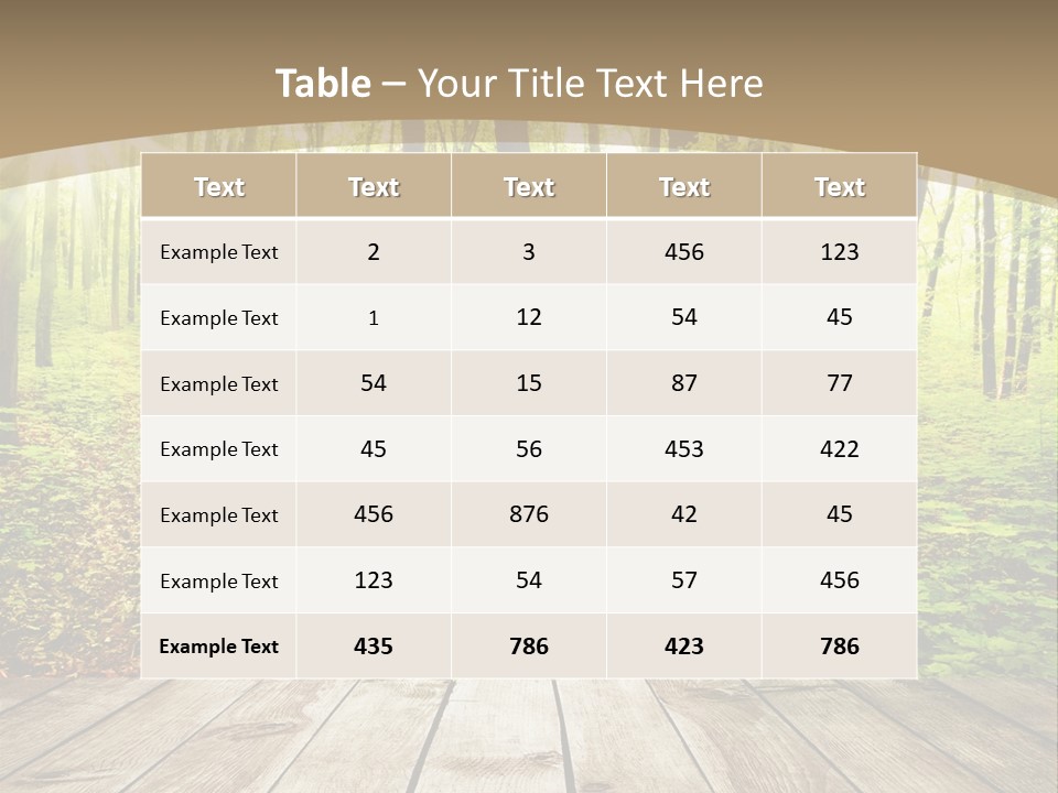 Table Colorful Light PowerPoint Template