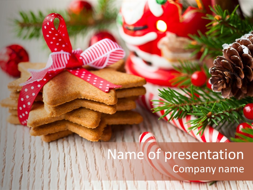 Arrangement Xmas Gift PowerPoint Template