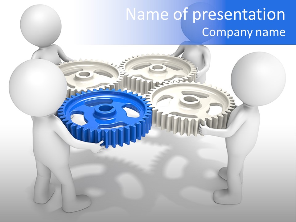 Cogwheel Unity Connection PowerPoint Template