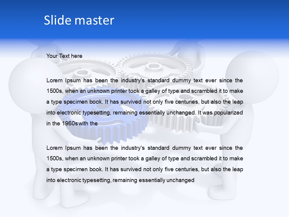 Cogwheel Unity Connection PowerPoint Template
