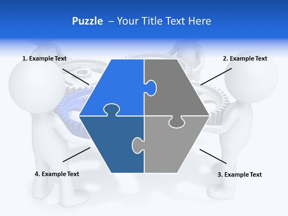 Cogwheel Unity Connection PowerPoint Template