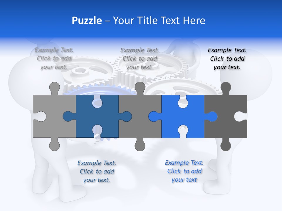 Cogwheel Unity Connection PowerPoint Template
