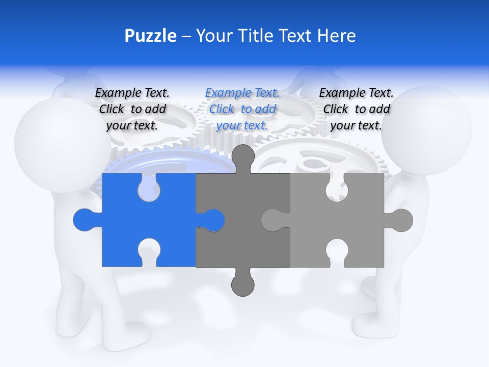 Cogwheel Unity Connection PowerPoint Template