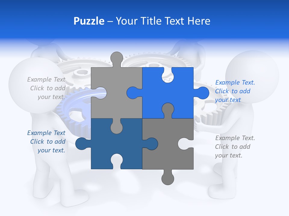 Cogwheel Unity Connection PowerPoint Template