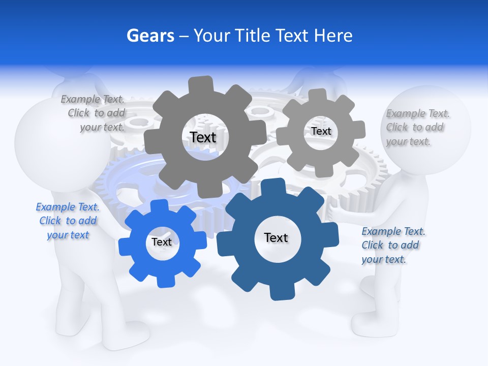Cogwheel Unity Connection PowerPoint Template