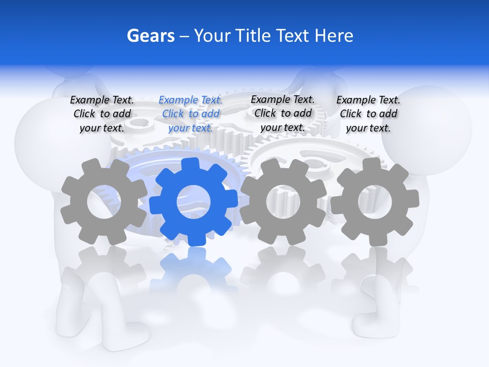 Cogwheel Unity Connection PowerPoint Template