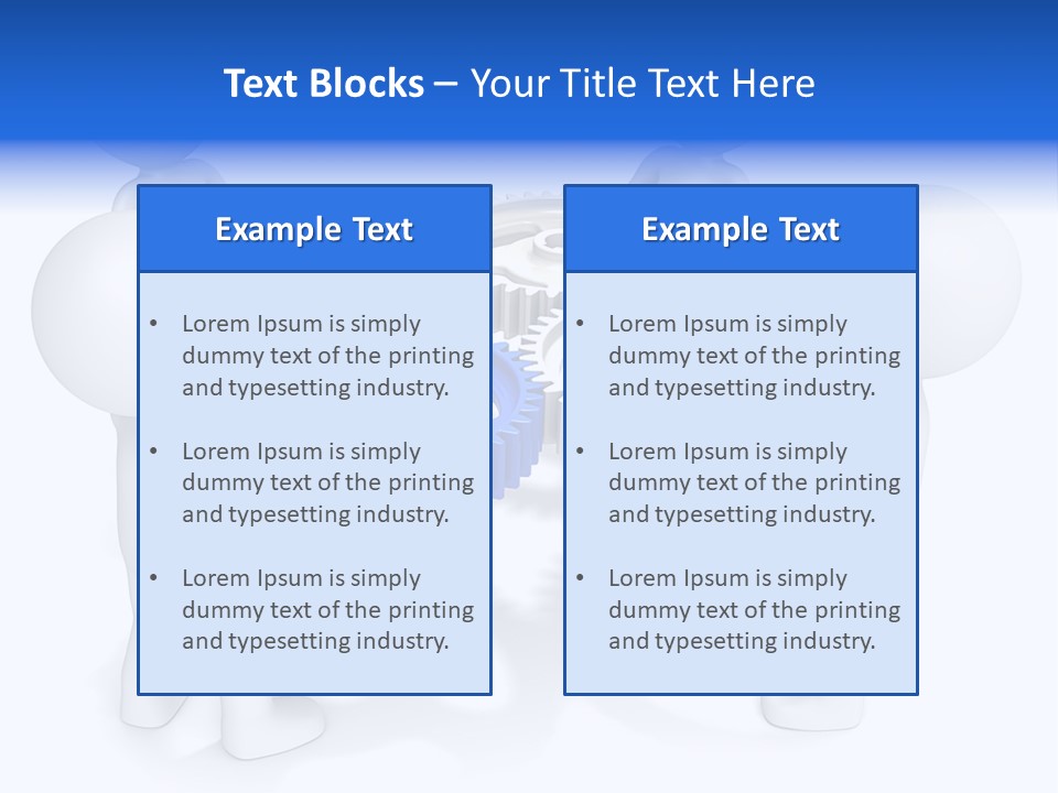 Cogwheel Unity Connection PowerPoint Template