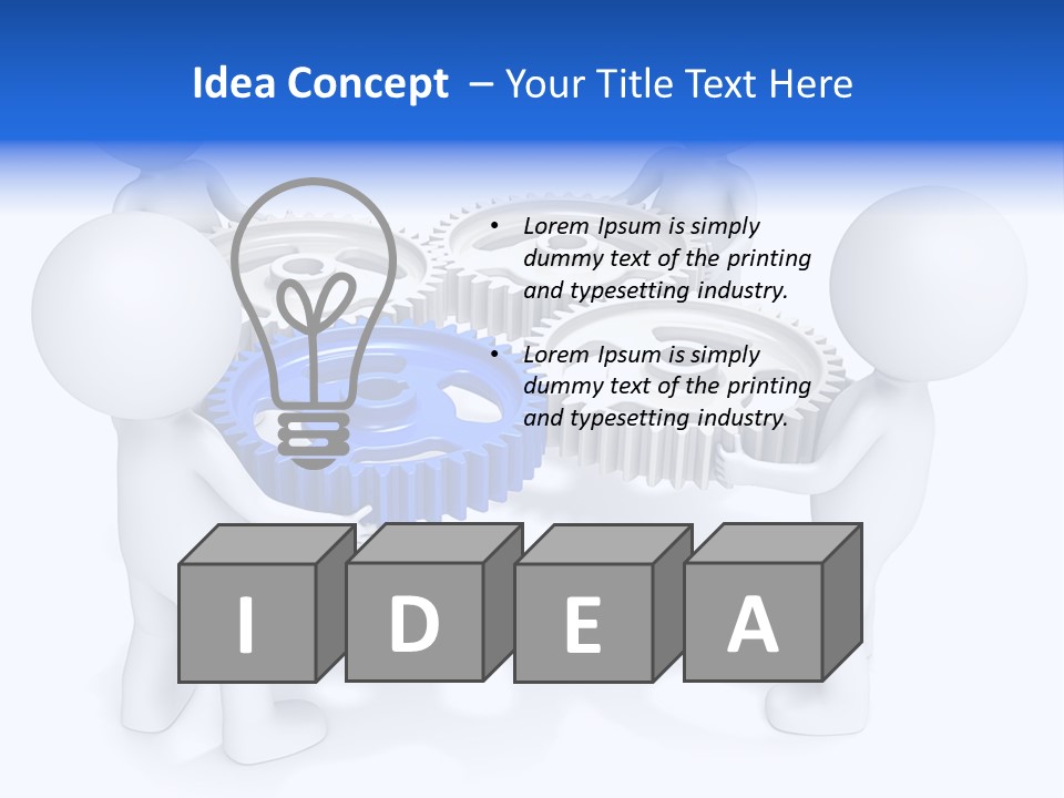 Cogwheel Unity Connection PowerPoint Template