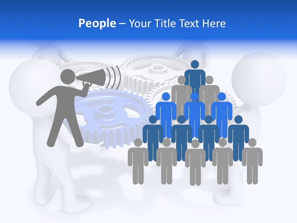 Cogwheel Unity Connection PowerPoint Template