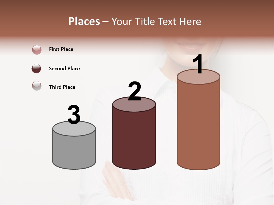 Professional White Girl PowerPoint Template