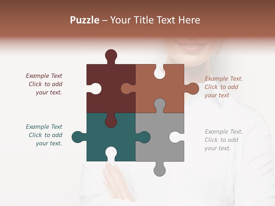 Professional White Girl PowerPoint Template