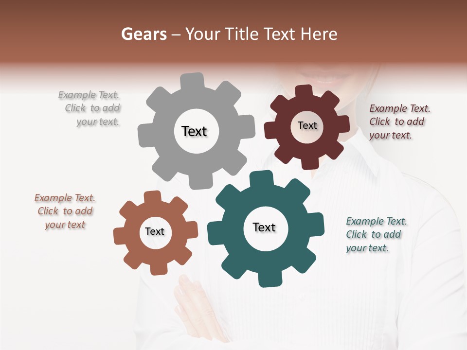 Professional White Girl PowerPoint Template