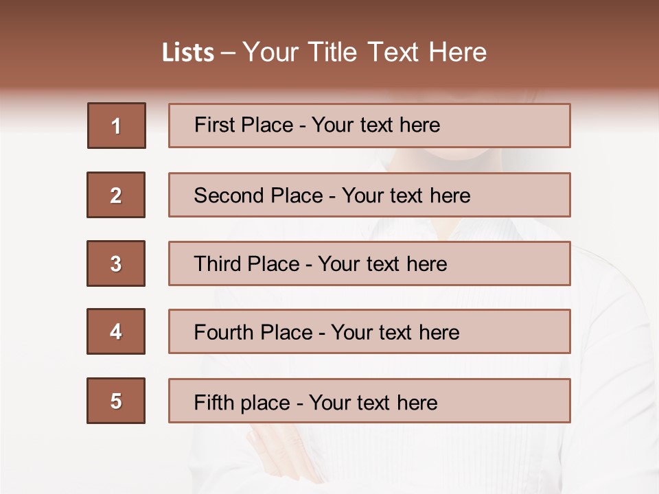 Professional White Girl PowerPoint Template