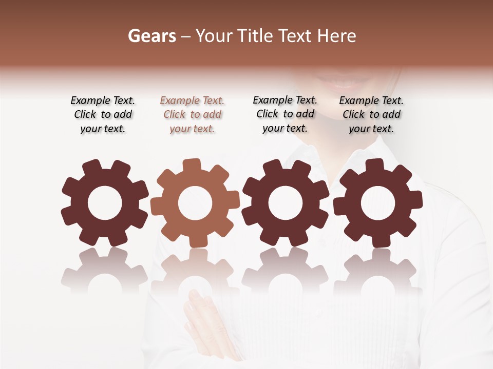 Professional White Girl PowerPoint Template