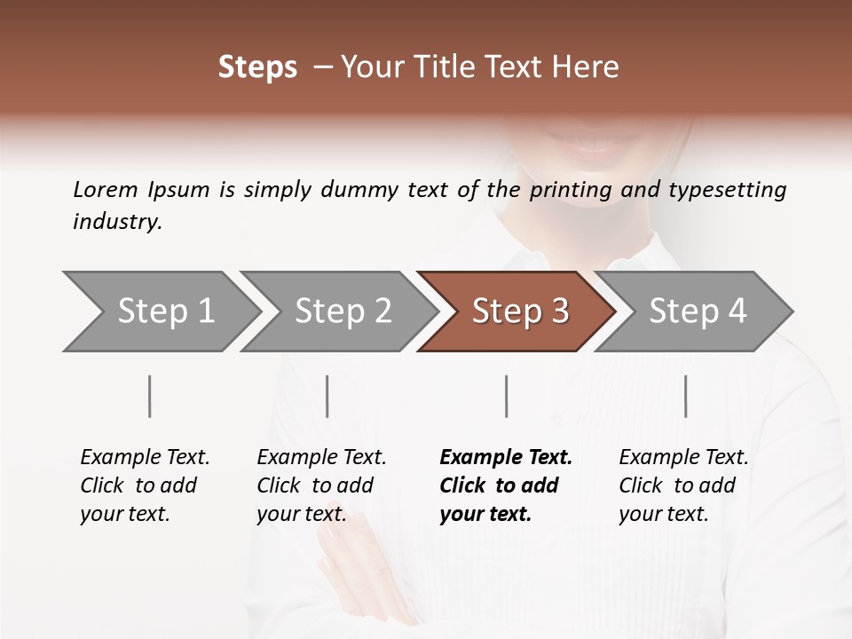 Professional White Girl PowerPoint Template