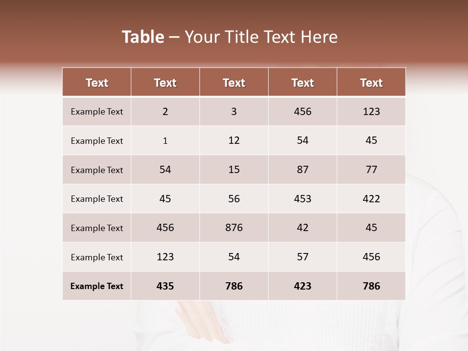 Professional White Girl PowerPoint Template