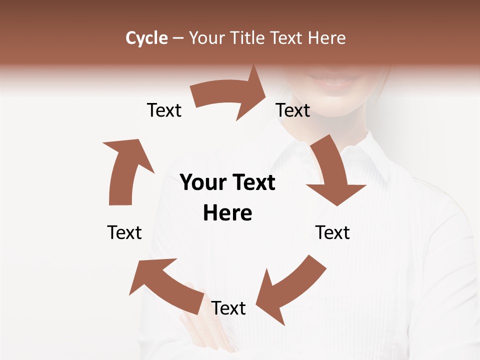 Professional White Girl PowerPoint Template