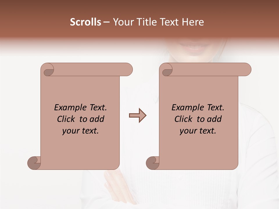 Professional White Girl PowerPoint Template
