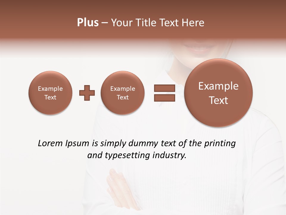 Professional White Girl PowerPoint Template