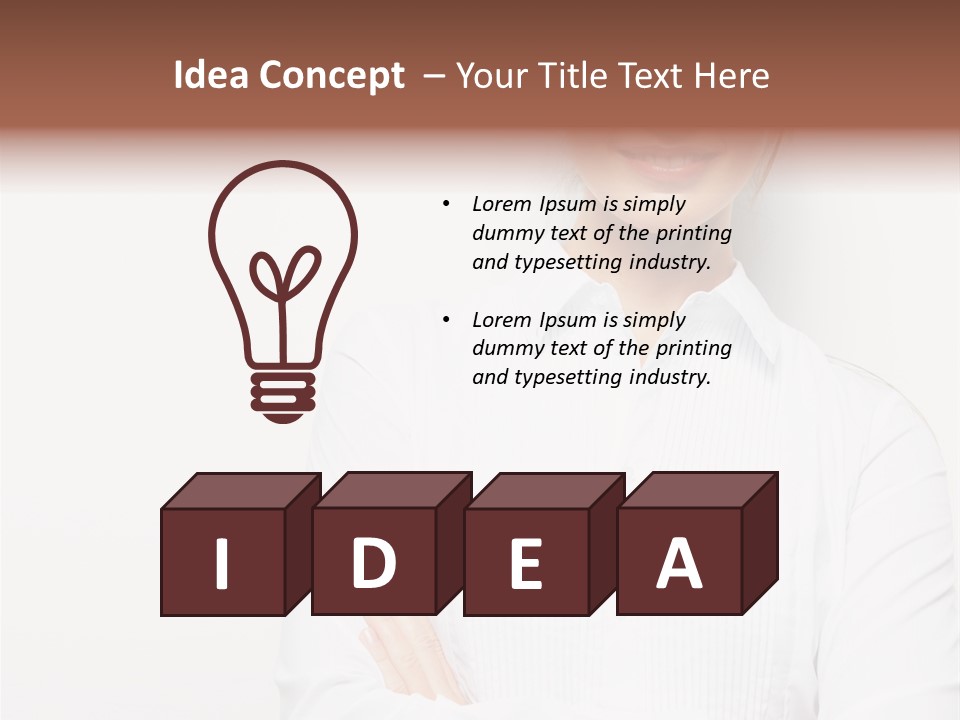 Professional White Girl PowerPoint Template