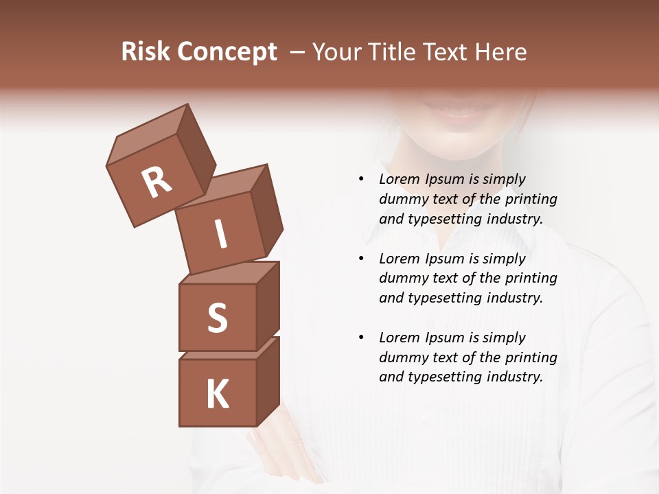 Professional White Girl PowerPoint Template