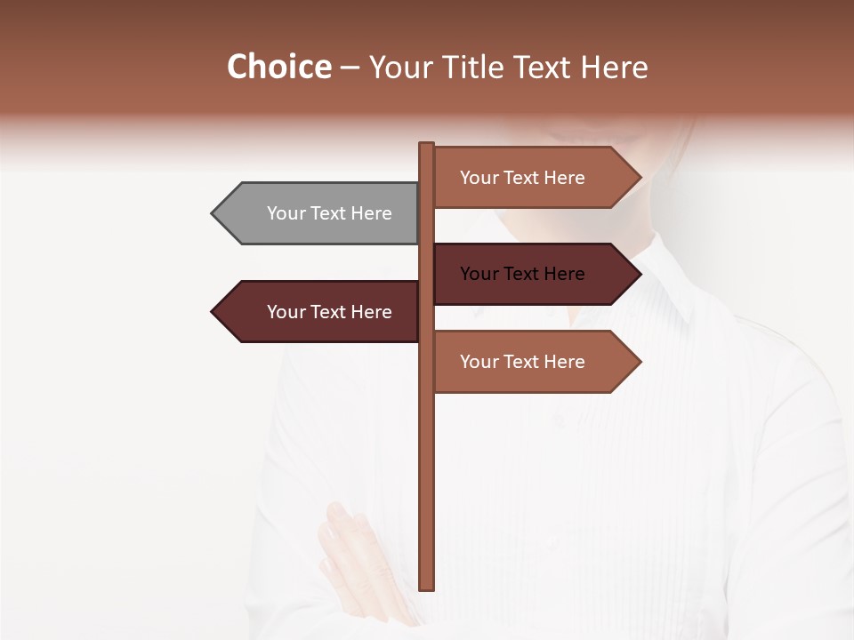 Professional White Girl PowerPoint Template