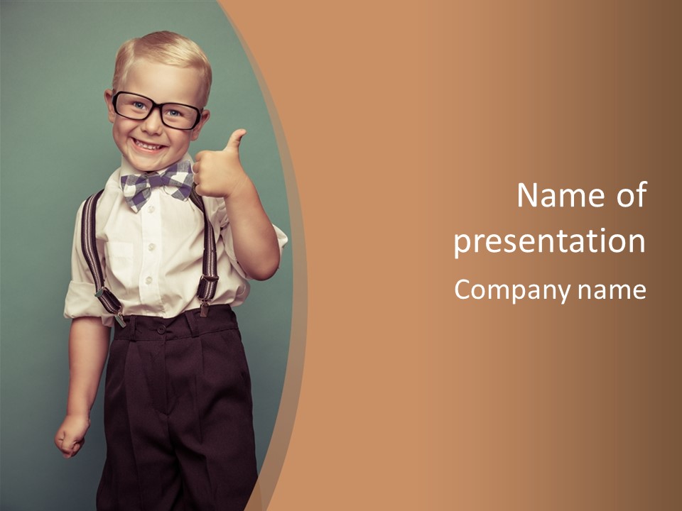 Color Image Childhood Kid PowerPoint Template