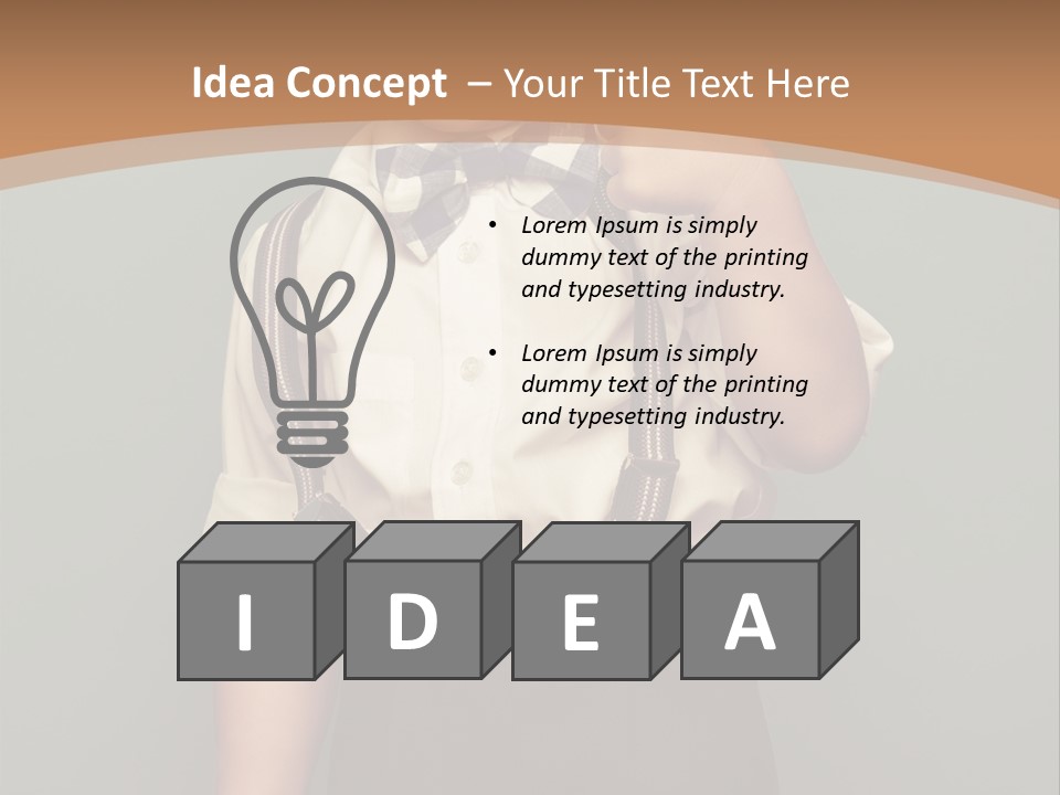 Color Image Childhood Kid PowerPoint Template