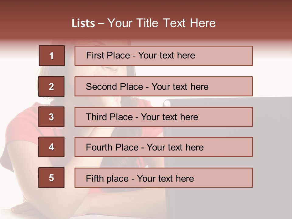 Red Beautiful Isolated PowerPoint Template