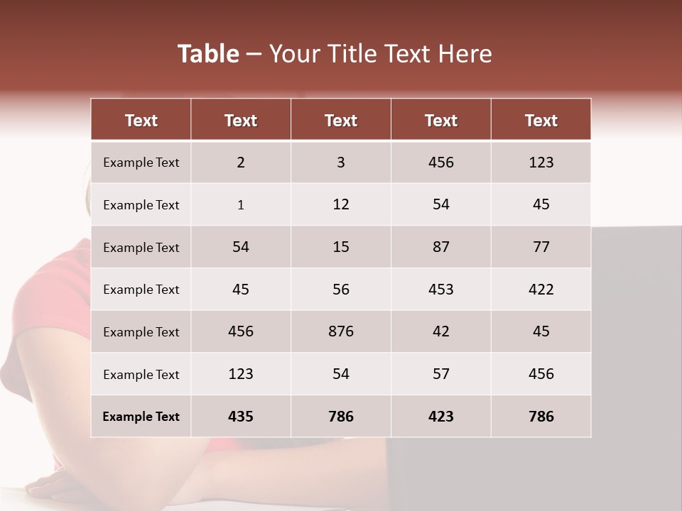 Red Beautiful Isolated PowerPoint Template