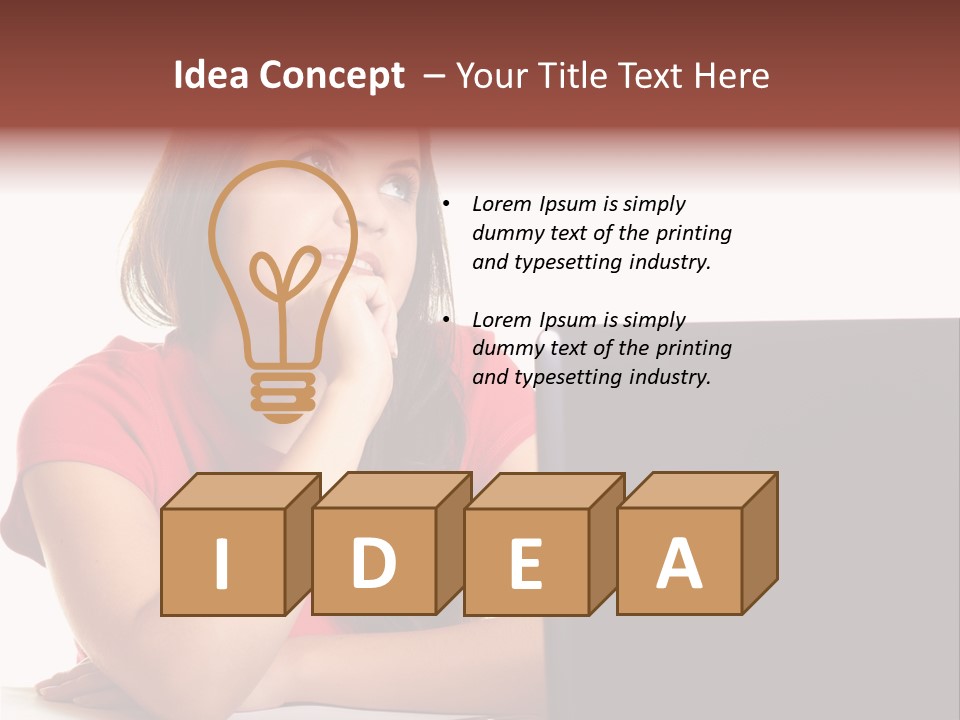 Red Beautiful Isolated PowerPoint Template