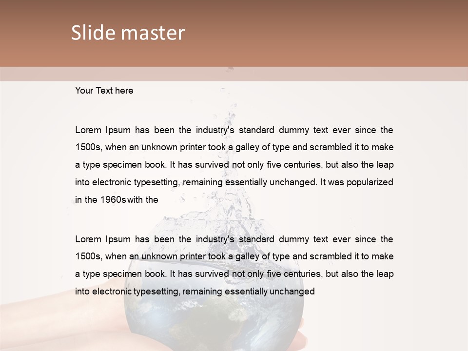 Business Leaf Blue PowerPoint Template