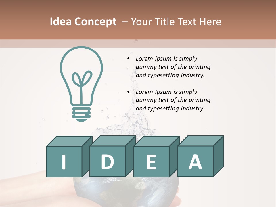 Business Leaf Blue PowerPoint Template