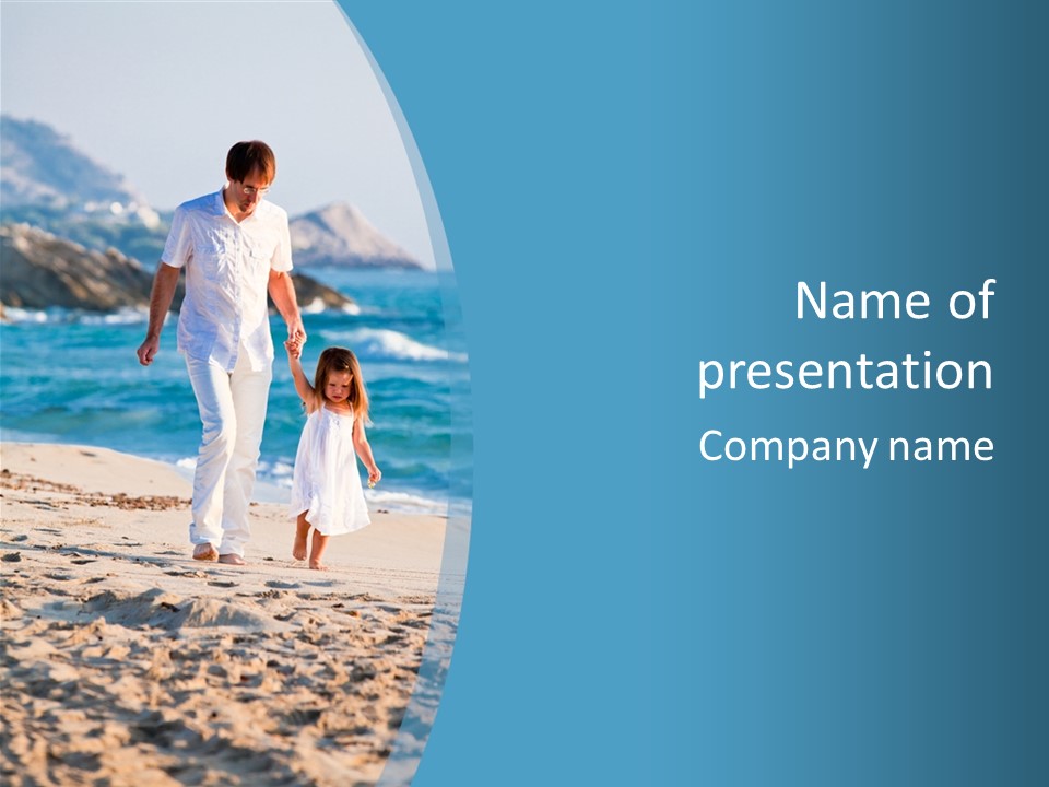 Playing Love Beach PowerPoint Template